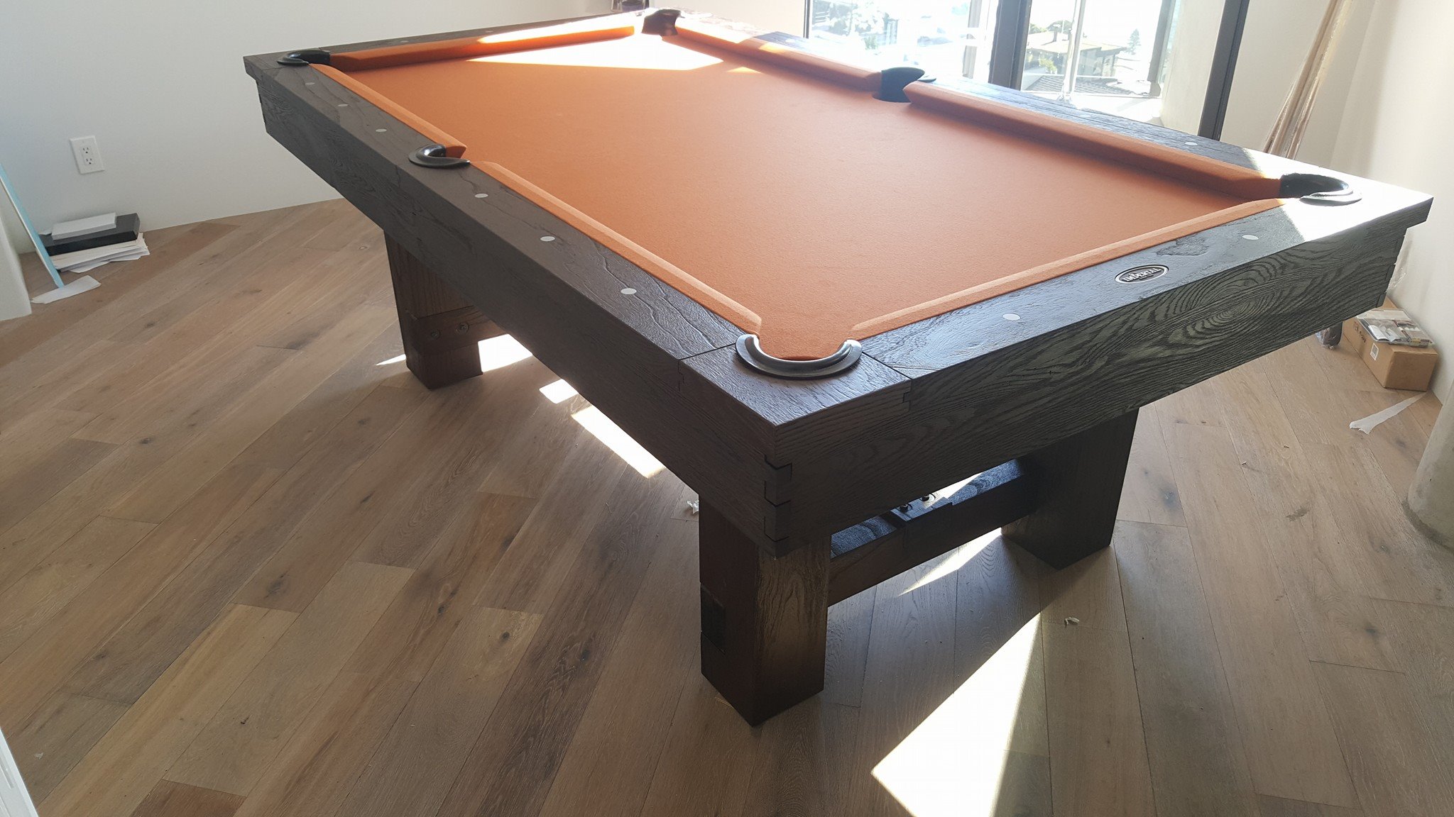 The Reno Billiard Table with Conversion Top Rustic antique walnut