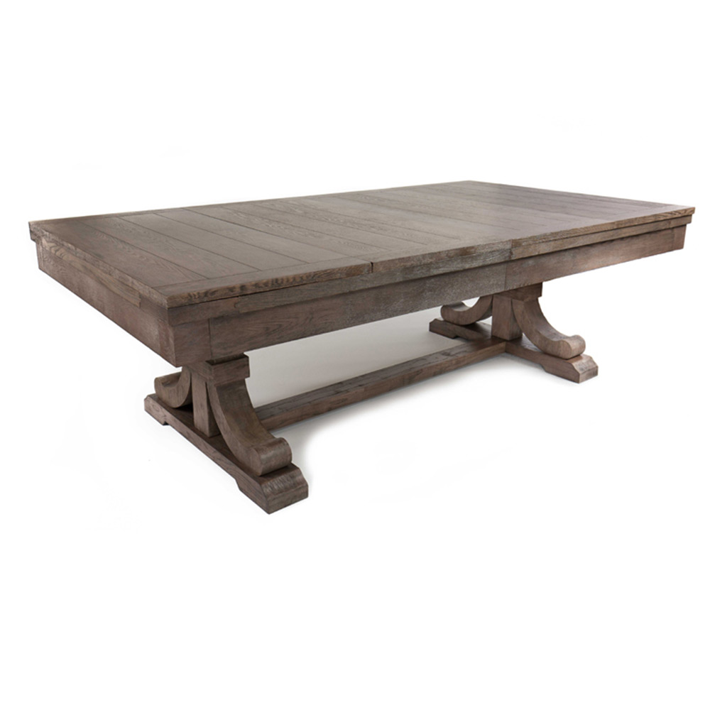 The Carmel Pool Table Dining Weathered Oak Finish Convertible