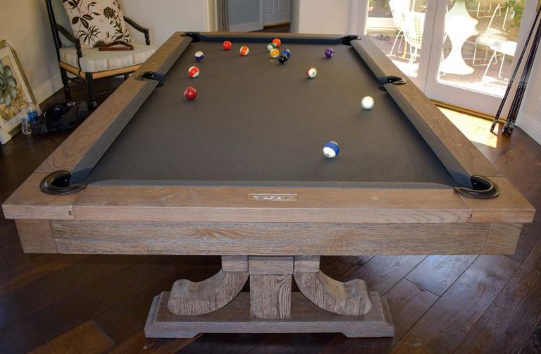 The Carmel Pool Table Dining Weathered Oak Finish Convertible
