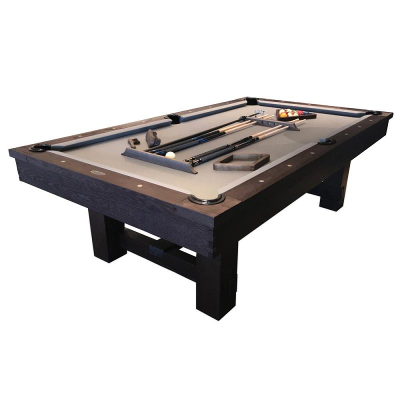 The Kariba Dining Pool Table with an invogue charcoal grey finish.
