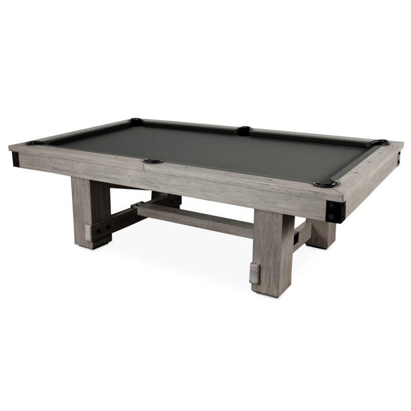 The Carmel Pool Table Dining Weathered Oak Finish Convertible